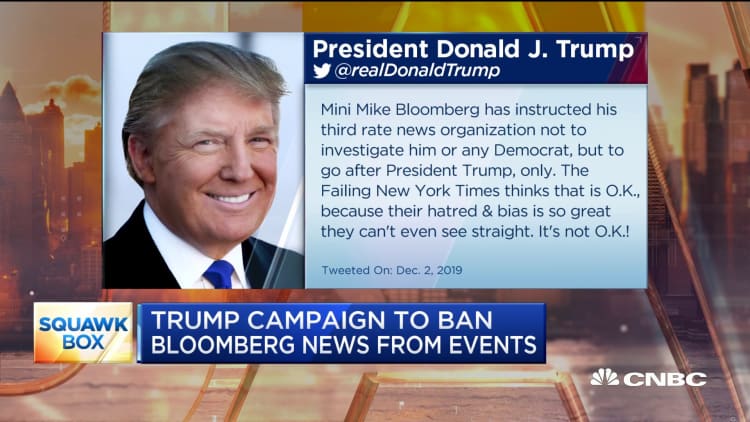 Trump campaign to ban Bloomberg News from events