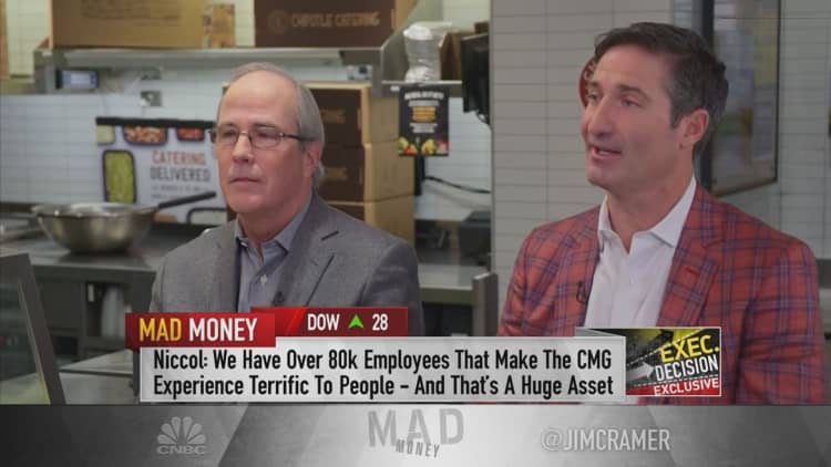 Chipotle execs talk deliveries, supporting farmers, bounce back from food issues with Jim Cramer