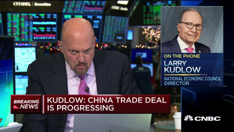 Larry Kudlow describes US-China trade talks as constructive but 'intense'