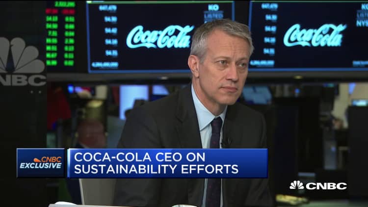 Coca-Cola CEO James Quincey explains the company's effort to reduce plastic