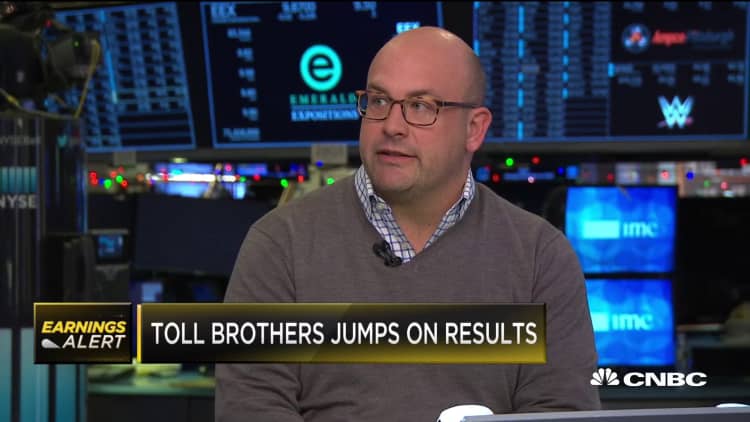 Jack Micenko: Surprised to see Toll Brothers shares jump after earnings
