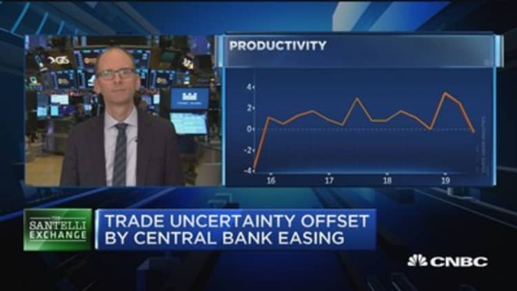 Santelli Exchange: Trade uncertainty offset by central bank easing