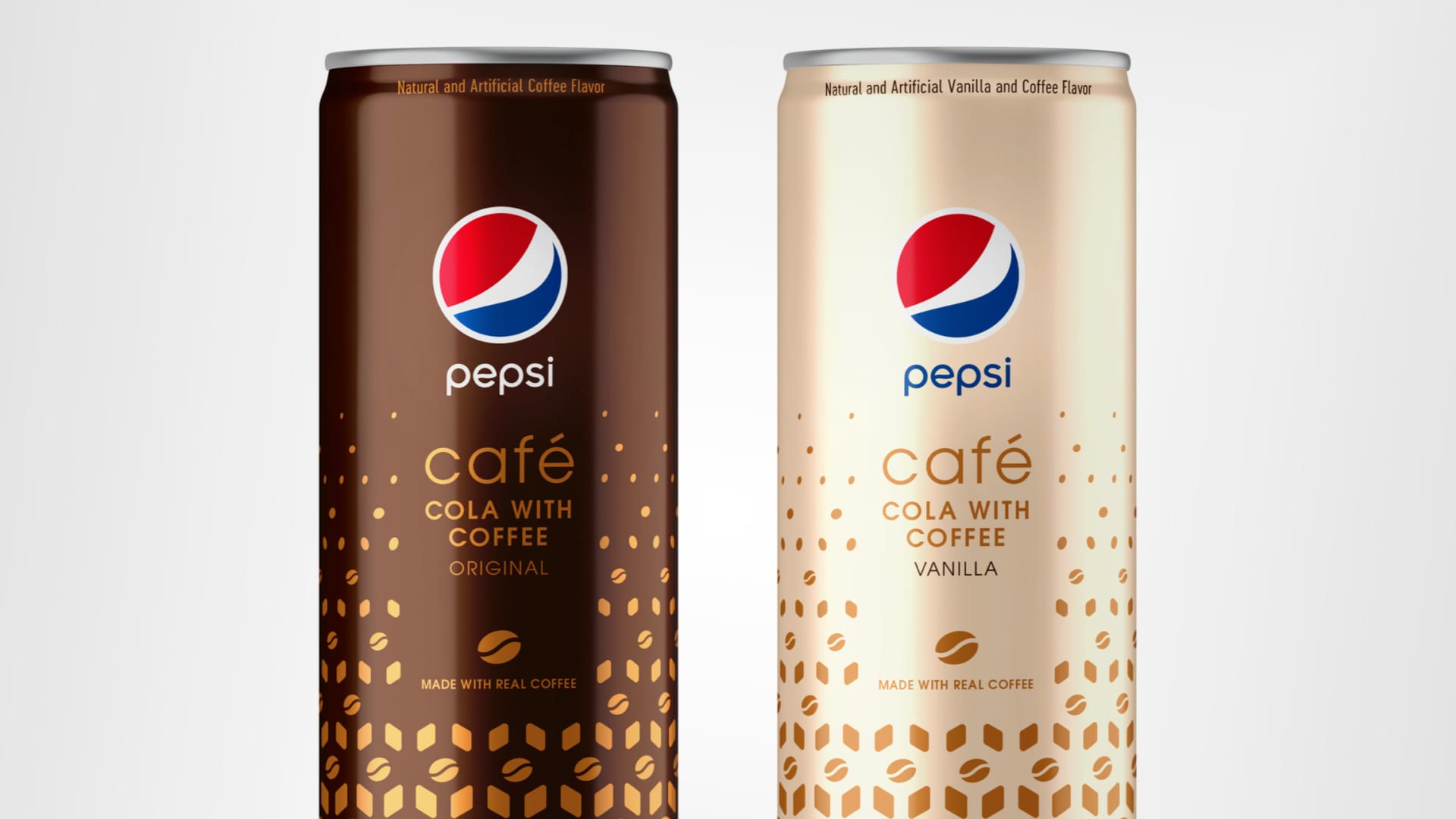 debut Cafe, coffee-cola year PepsiCo drink, Pepsi next to a