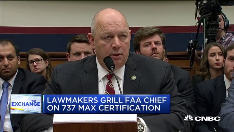 Lawmakers grill FAA Chief on 737 Max certification