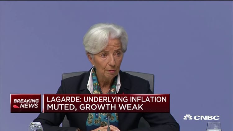 Christine Lagarde holds first press conference as European Central Bank president