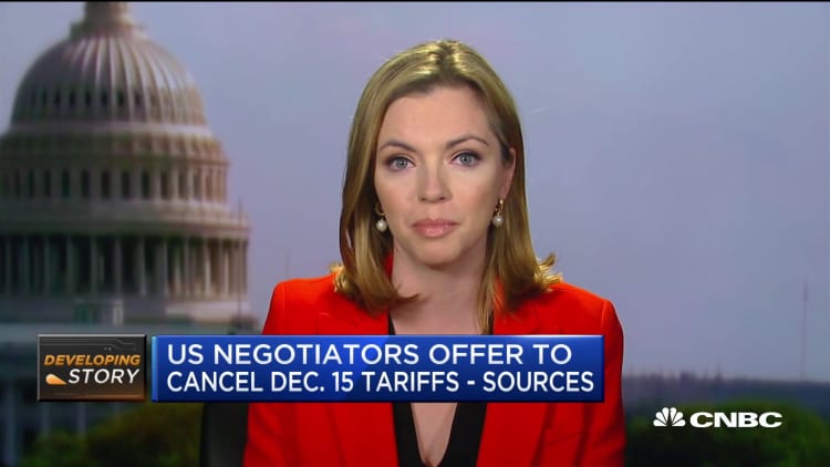 US negotiators offer to cancel December 15th tariffs, sources tell CNBC
