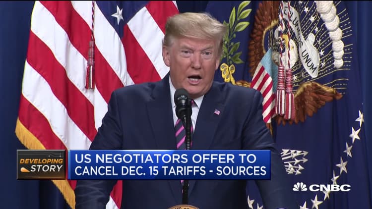 Trump: Won't talk about China because we're working on a deal