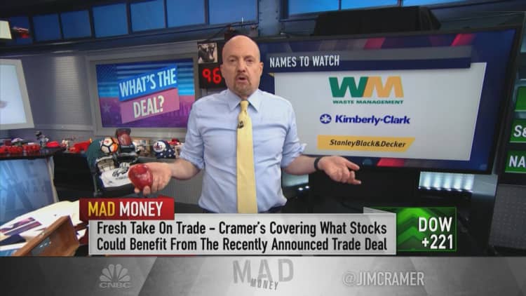 Stocks worth buying on a US-China trade deal, according to Jim Cramer