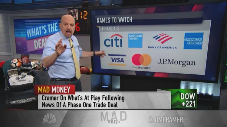 Jim Cramer reveals a list of stocks worth buying on a US-China trade deal
