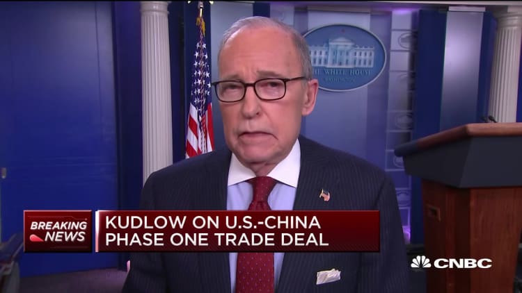 Watch CNBC's full interview with Larry Kudlow on the US-China phase one trade deal