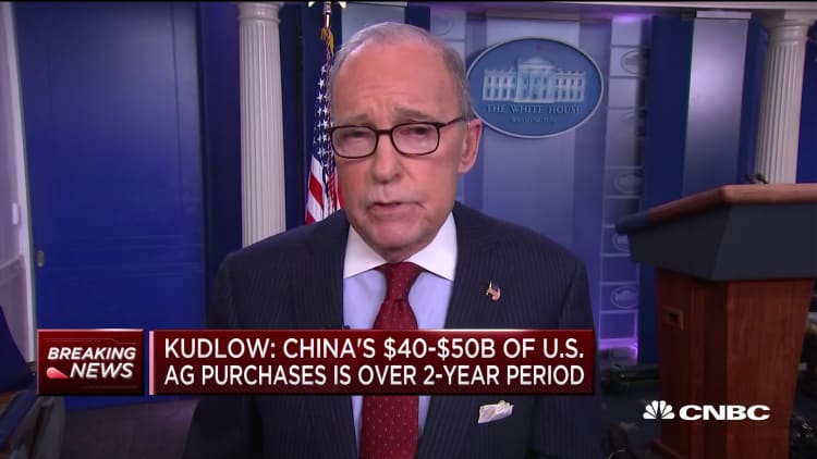 Kudlow: China's $40-$50B of US agriculture purchases over two-year period