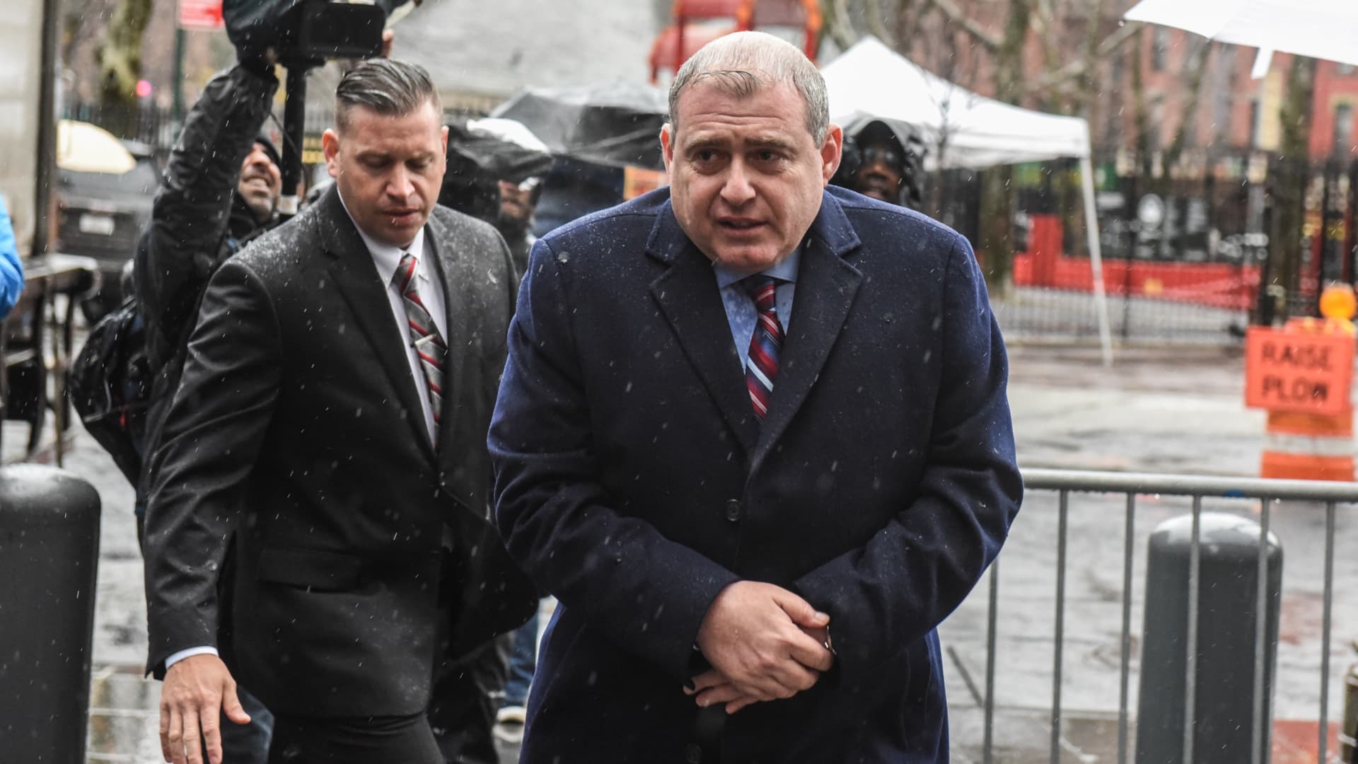 Lev Parnas arrives at Federal Court on December 17, 2019 in New York City.