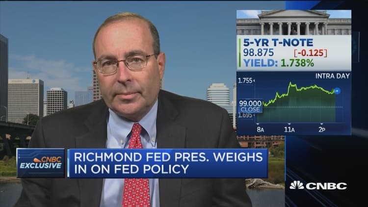 Richmond Fed President Barkin says he could assess outlook on interest rates after a trade deal
