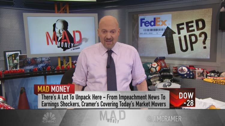 FedEx must 'stop' offering forecasts and 'sham' guidance to let the stock bottom, Jim Cramer says