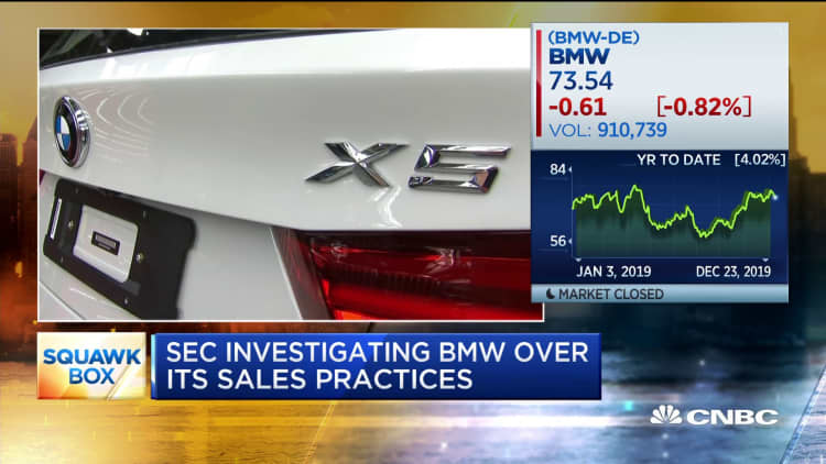 SEC investigates BMW over its sales practices