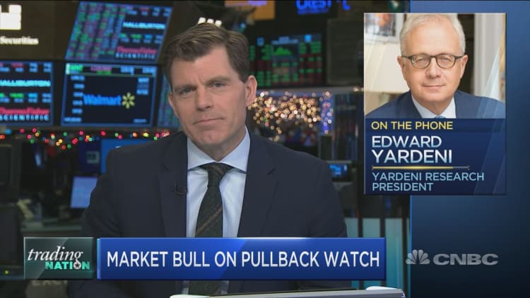 Market is vulnerable to a 10% to 20% correction, Ed Yardeni says