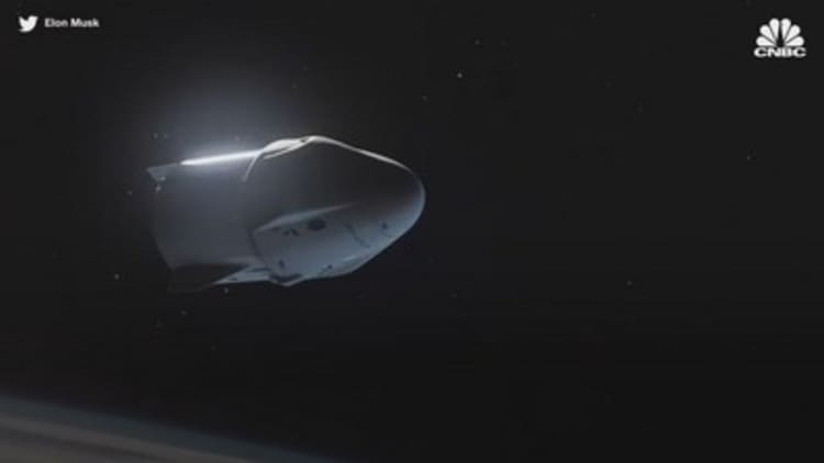 Elon Musk shares SpaceX simulation of what its first crewed flight may look like