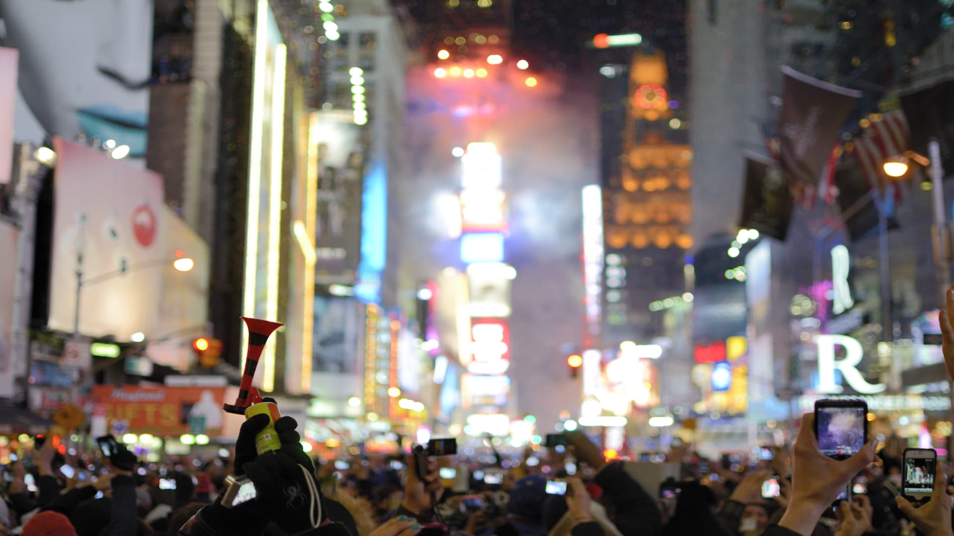 New Year's Eve celebration in Times Square, New York City.