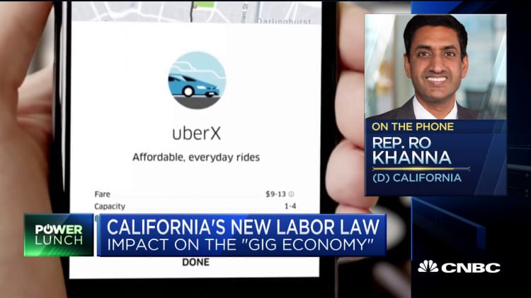 Disingenuous for Uber to sue over constitutionality of Calif. law: Rep. Khanna