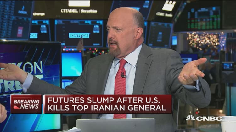 Cramer says it's too early to buy amid US-Iran tension: 'I would not be excited about jumping in'