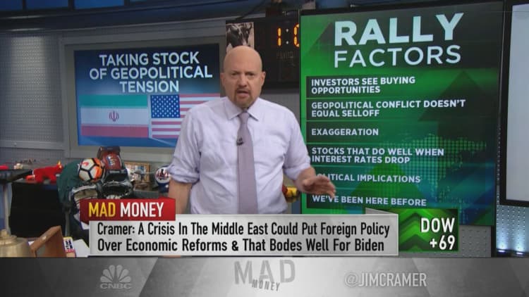 Investors must proceed with caution till we know Iran's next move, says Jim Cramer