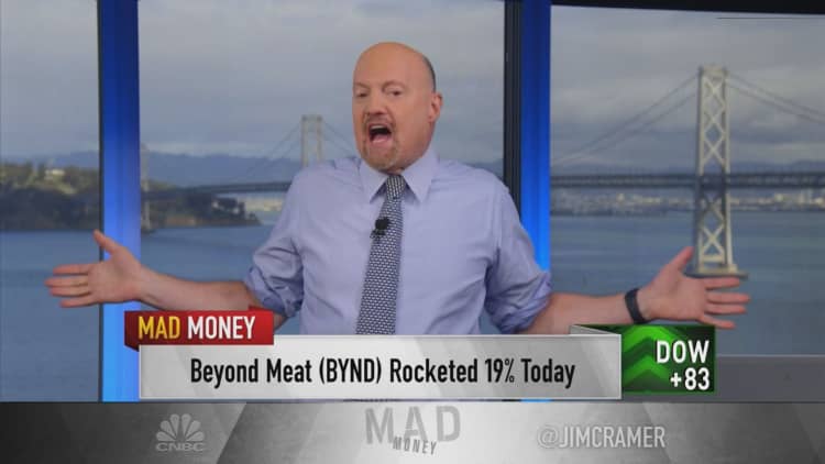 There are meaningful reasons why Tesla, Beyond Meat and Lululemon are rallying, Cramer says