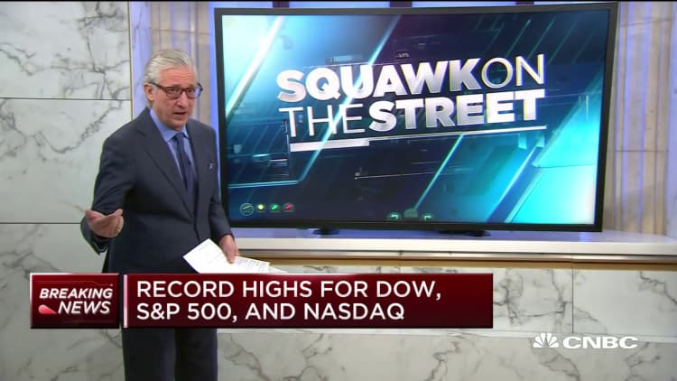 Stocks open at record highs