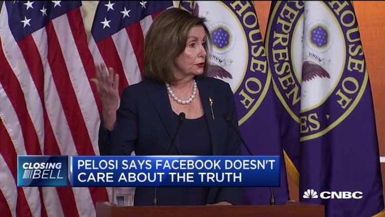 House speaker Nancy Pelosi slams Facebook