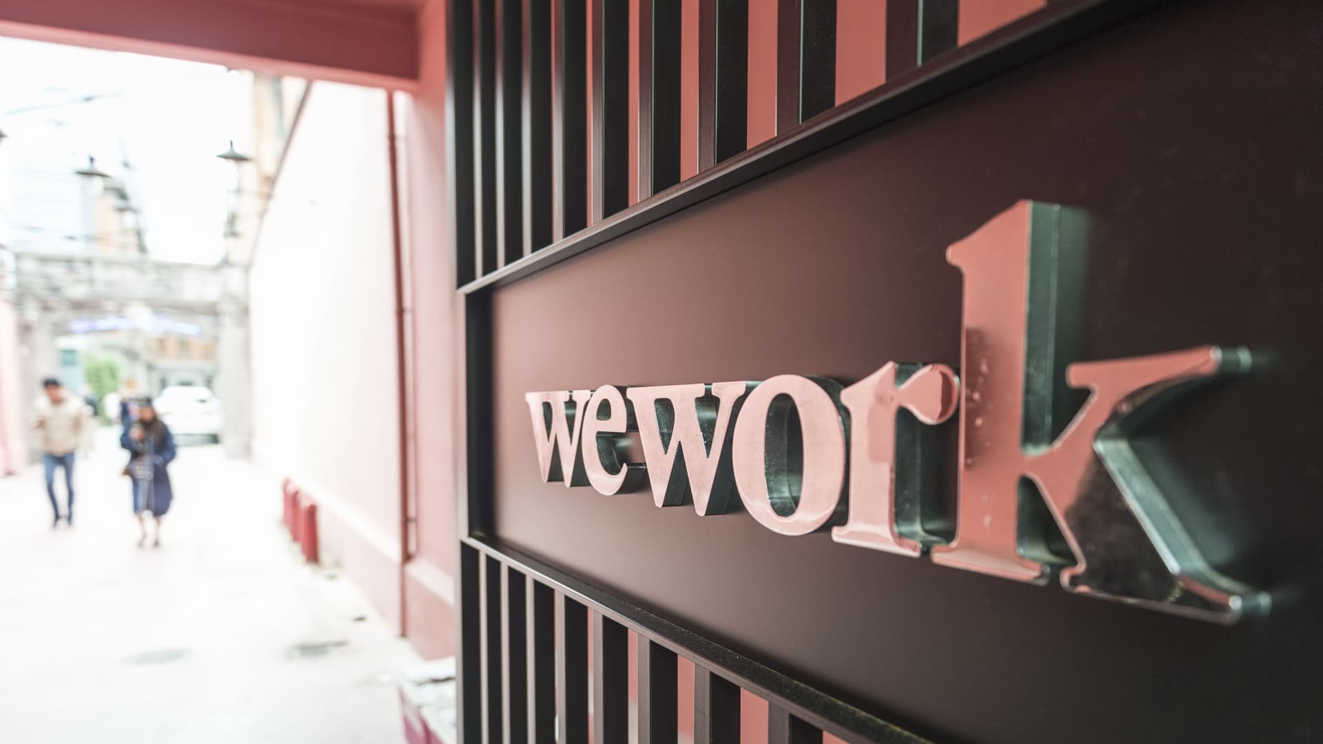 General view of WeWork Weihai Road flagship is seen on April 12, 2018 in Shanghai, China. World's leading co-working space company WeWork will acquire China-based rival naked Hub for 400 million U.S. dollars. (Photo by Jackal Pan/Visual China Group via Getty Images)