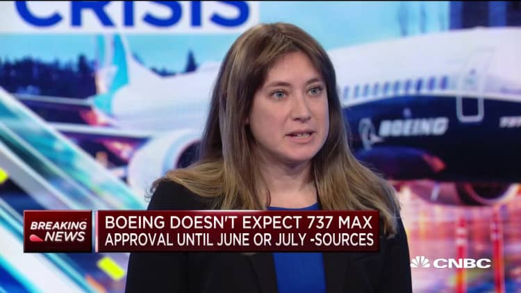 Boeing doesn't expect 737 Max to be approved until June or July, sources tell CNBC