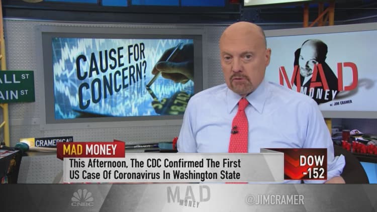 Coronavirus may induce a chance to 'buy unrelated stocks at a discount,' Jim Cramer says
