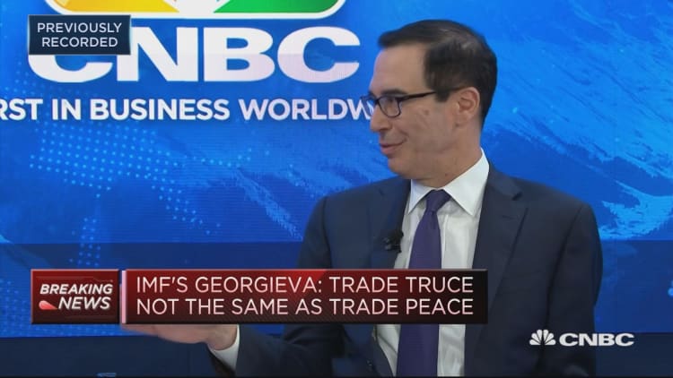 US trying to break down barriers to trade, Mnuchin says
