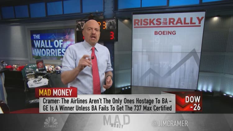 GE a 'total winner,' unless Boeing fails to get 737 Max certified, says Jim Cramer