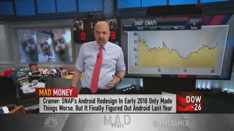 Jim Cramer: 'I do think the stock of Snap has more upside'