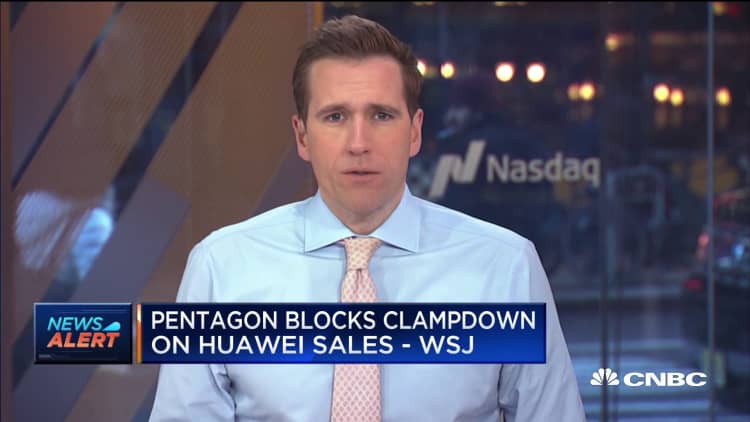 Pentagon blocks clampdown on Huawei sales: WSJ