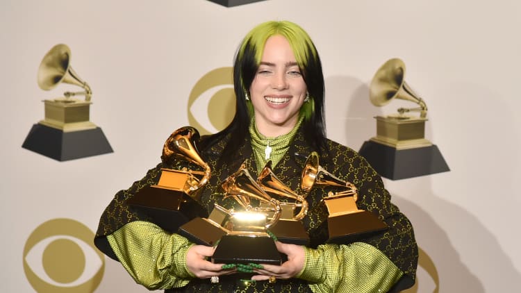 'Anything is possible': Billie Eilish sweeps the Grammys with five wins