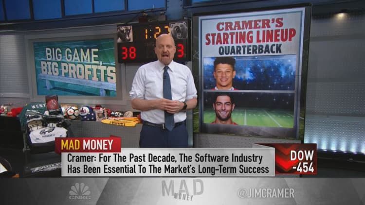 Salesforce vs. Adobe is shaping up to be the top tech rivalry, Jim Cramer says