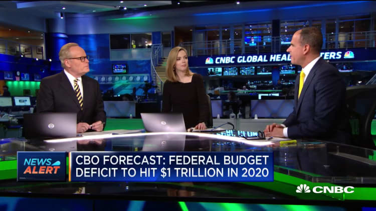 CBO forecast: Federal budget deficit to hit $1 trillion in 2020