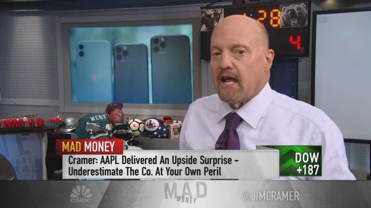 Jim Cramer says he 'should've had even more faith' in Apple's quarterly report