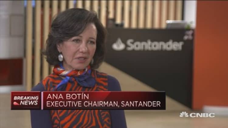 Demand for credit isn't improving despite low rates, Santander chairman says