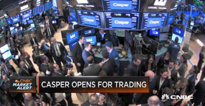 Casper starts trading at $14.50 per share in market debut