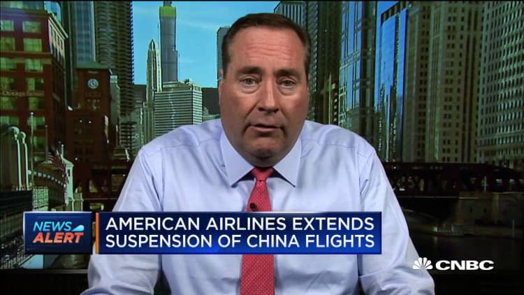 American Airlines extends suspension of China flights