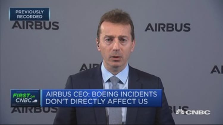 Airbus sold out of competitor to Boeing's 737 Max, CEO says