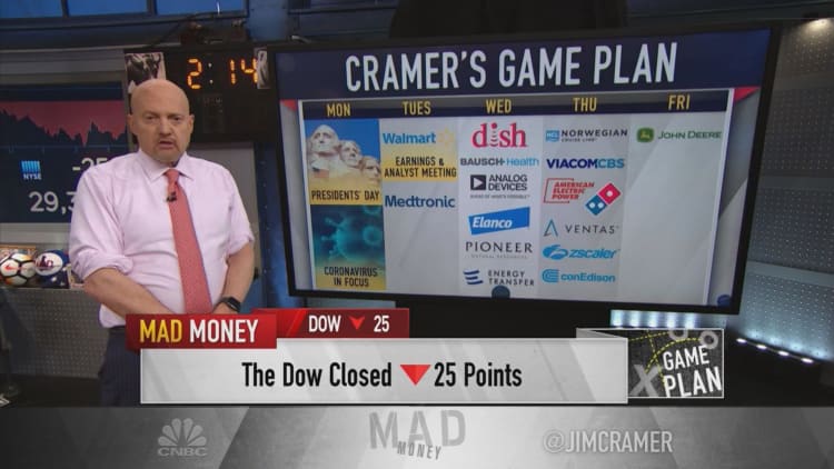 Cramer's week ahead: The coronavirus outbreak will weigh on the market more than earnings