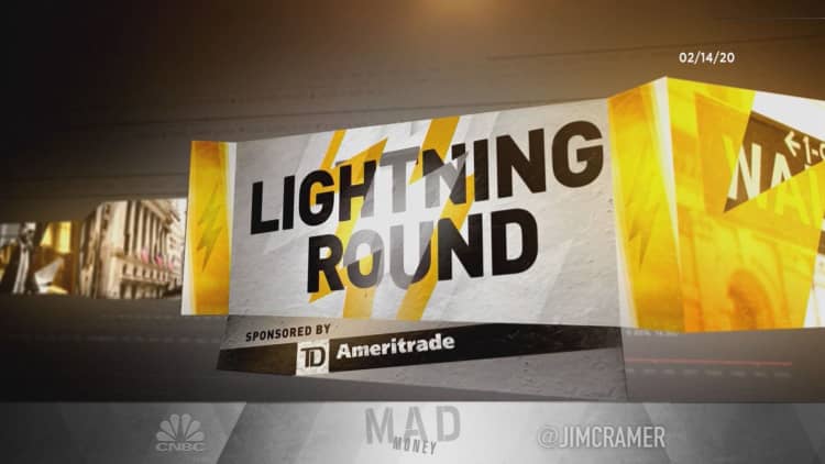 Cramer's lightning round: 'I'm not going against Alibaba'