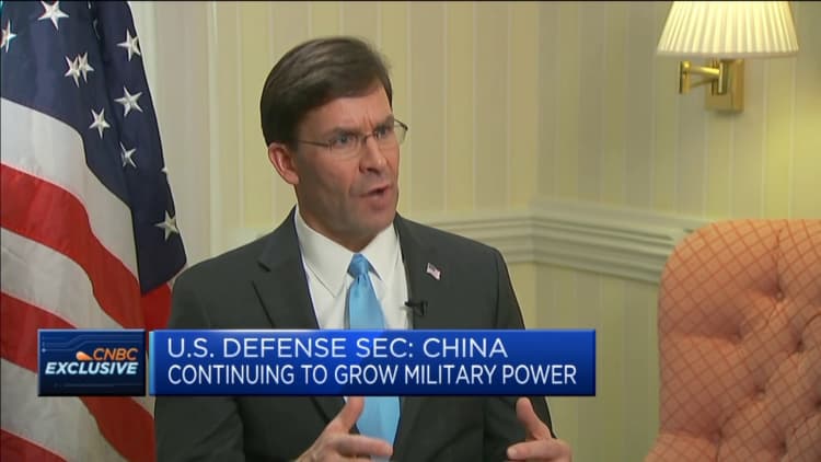 China and Russia the biggest long-term challenges for the US, defense secretary says