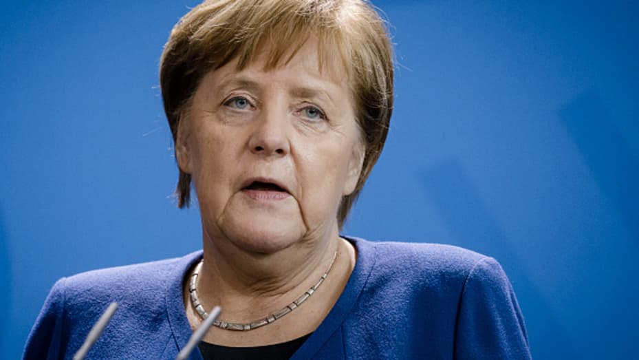 La canciller alemana, Angela Merkel, el 14 de febrero de 2020 en Berlín, Alemania.