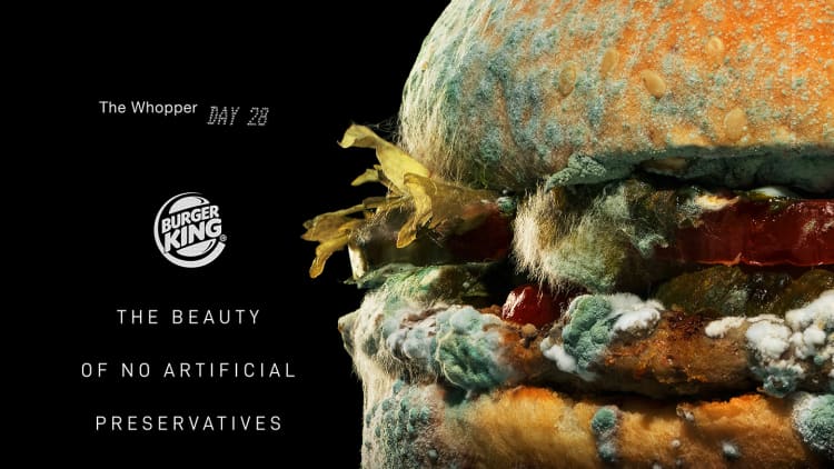 Burger King is cutting artificial preservatives and it created a gross new ad to show it off