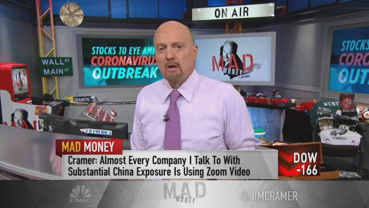 Some companies are benefiting from the coronavirus outbreak, Jim Cramer says