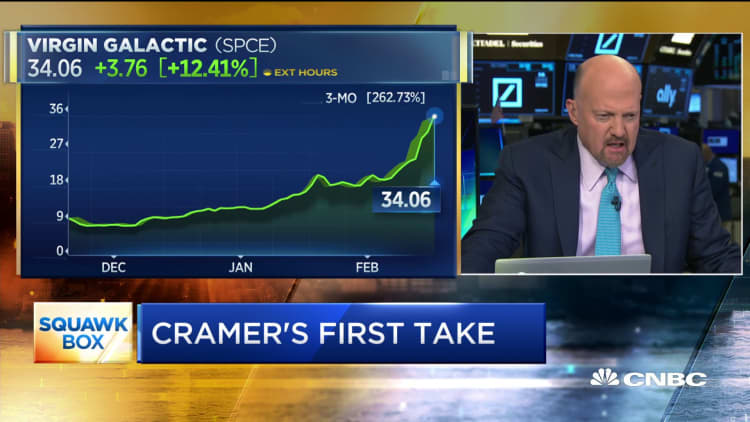 Cramer on Virgin Galactic's speculative rally: 'These things tend to end badly'